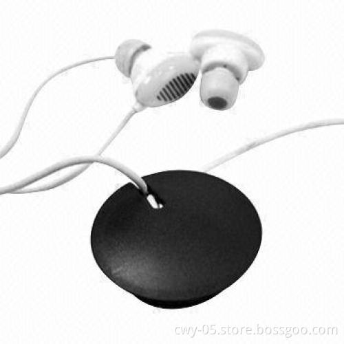 Silicone suction cup earphone cable
